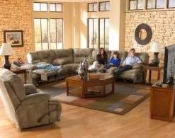 IAmerica Odyssey Brandy Power Lay-Flat Reclining Sectional P29088985
