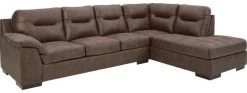 Signature Design By Ashley® Maderla 2-Piece Walnut Left-Arm Facing Sectional With Chaise