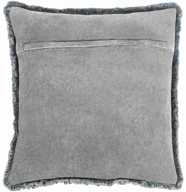 Surya Washed Cotton Velvet Medium Gray 18"x18" Pillow Shell 4 Surya Washed Cotton Velvet Medium Gray 18"x18" Pillow Shell - Image 2