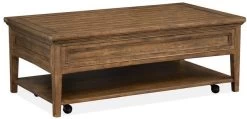 Magnussen Home® Bay Creek Toasted Nutmeg Rectangular Cocktail Table With Casters -Furniture Store 5a63fba2 d692 401d 8ffc c2c07751f63b