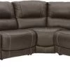Signature Design By Ashley® Dunleith 6-Piece Chocolate Power Reclining Sectional