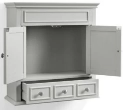 Crosley Furniture® Lydia Gray Wall Cabinet -Furniture Store 5b056479 7329 474a 90ab 1a4188b3e994