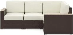 Homestyles® Palm Springs Brown Outdoor 4-Seat Sectional -Furniture Store 5bca9755 768f 4f5d baec e12dea645b79