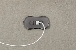 IAmerica® Happy Place Cement Power Lay Flat Reclining Loveseat -Furniture Store 5dc37b29 0fef 4373 885a bd6d11e16519 1