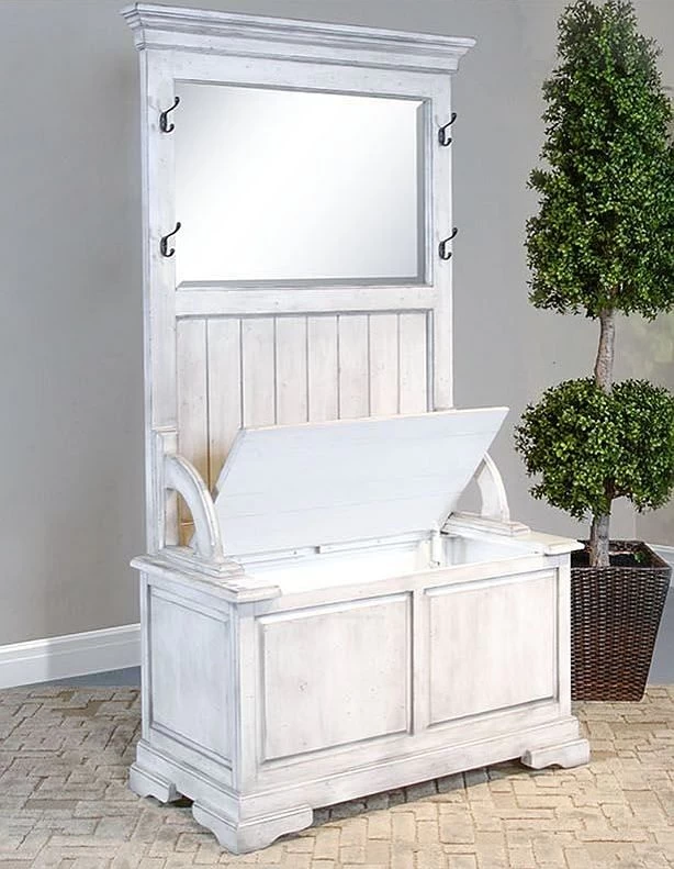 Sunny Designs™ Westwood White Halltree With Bench Storage 4 Sunny Designs™ Westwood White Halltree With Bench Storage - Image 2
