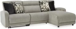 Signature Design By Ashley® Colleyville 3-Piece Stone Power Reclining Sectional With Chaise