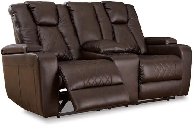 Signature Design By Ashley® Mancin Chocolate Reclining Loveseat With Console 4 Signature Design By Ashley® Mancin Chocolate Reclining Loveseat With Console - Image 2