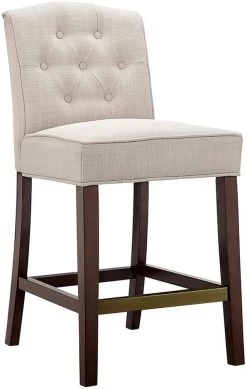 Olliix By Madison Park Tan Marian Tufted Counter Stool