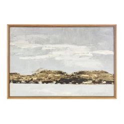 Olliix By Martha Stewart Foggy Morning Multi-Colored Framed Gel Coated Canvas