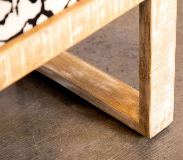 Coaster® Aiden Black/White Sled Leg Upholstered Accent Bench 4 Coaster® Aiden Black/White Sled Leg Upholstered Accent Bench - Image 2