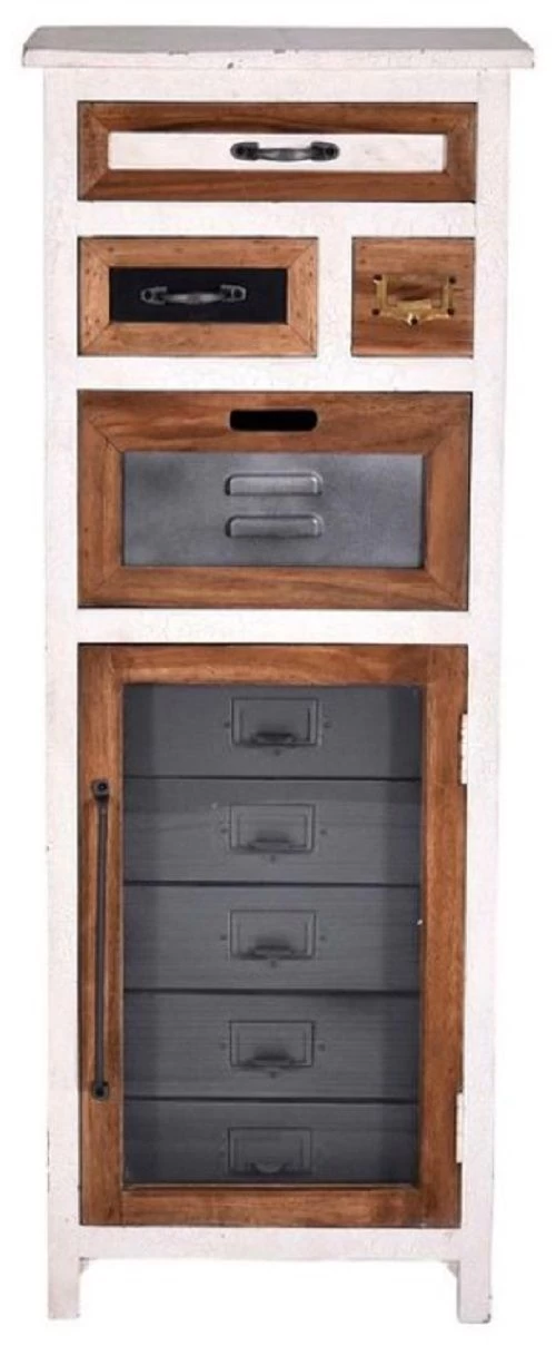 Progressive® Furniture Layover Iron/Natural/Whitewash Tall Chest 4 Progressive® Furniture Layover Iron/Natural/Whitewash Tall Chest - Image 2