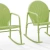 Crosley Furniture® Griffith 2-Piece Key Lime Gloss Outdoor Metal Rocking Chair Set