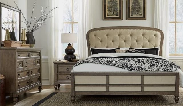 Liberty Americana Farmhouse 3-Piece Beige/Dusty Taupe Queen Bedroom Set 3 Liberty Americana Farmhouse 3-Piece Beige/Dusty Taupe Queen Bedroom Set
