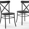 Crosley Furniture® Camille Matte Black 2-Piece Dining Chairs -Furniture Store 69cea325 eee0 4246 8492 5630b525cfb1