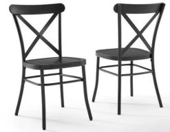 Crosley Furniture® Camille Matte Black 2-Piece Dining Chairs