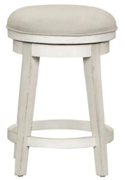 Liberty Furniture Modern Farmhouse White Console Swivel Stool - Set Of 2