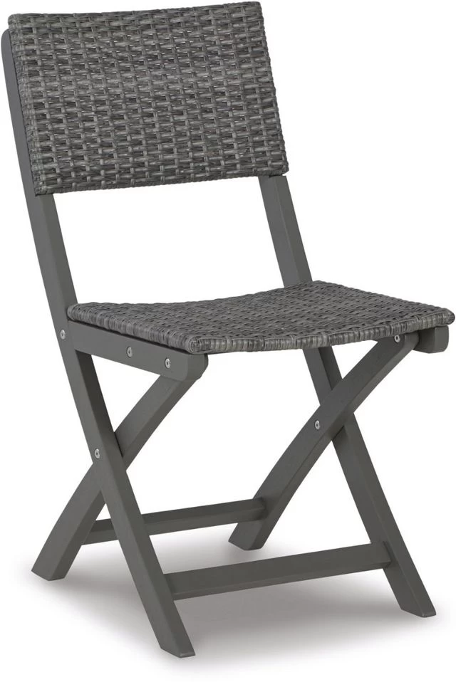 Signature Design By Ashley® Safari Peak 3-Piece Gray Outdoor Table And Chairs Set 4 Signature Design By Ashley® Safari Peak 3-Piece Gray Outdoor Table And Chairs Set - Image 2