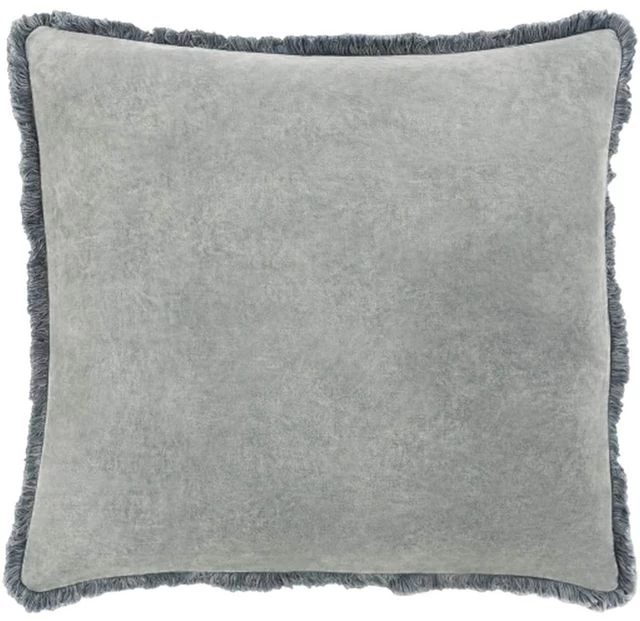 Surya Washed Cotton Velvet Medium Gray 18"x18" Pillow Shell 3 Surya Washed Cotton Velvet Medium Gray 18"x18" Pillow Shell