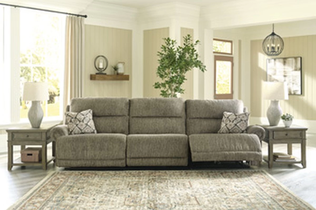 Signature Design By Ashley® Lubec 3-Piece Taupe Reclining Sofa 7 Signature Design By Ashley® Lubec 3-Piece Taupe Reclining Sofa - Image 5