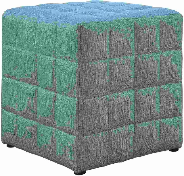 Monarch Specialties Ottoman, Pouf, Footrest, Foot Stool, 18" Square, Linen Look, Blue, Contemporary, Modern 5 Monarch Specialties Ottoman, Pouf, Footrest, Foot Stool, 18" Square, Linen Look, Blue, Contemporary, Modern - Image 3