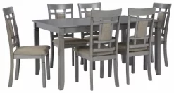 Signature Design By Ashley® Jayemyer 7-Piece Charcoal Gray Dining Table Set