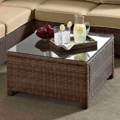 Crosley Furniture® Bradenton Weathered Brown Outdoor Sectional Coffee Table -Furniture Store 6f039738 089d 4052 ba6a e3cf056ef07f