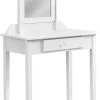 Monarch Specialties Vanity, Desk, Makeup Table, Organizer, Dressing Table, Bedroom, Wood, Laminate, White, Contemporary, Modern
