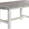 Steve Silver Co. Canova Gray Marble Top 78" Dining Table With Cathedral White Base 1 Steve Silver Co. Canova Gray Marble Top 78" Dining Table With Cathedral White Base -Furniture Store 7102c3f2 4018 44a5 b6fe 68bb10d2abee