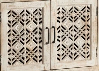 Crestview Collection Amelia Beige Cabinet 4 Crestview Collection Amelia Beige Cabinet - Image 2