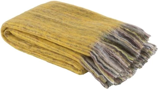 Surya Stowe Bright Yellow 50"x60" Throw Blanket 4 Surya Stowe Bright Yellow 50"x60" Throw Blanket - Image 2