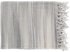 Surya Tanga Medium Gray 50"x60" Throw Blanket