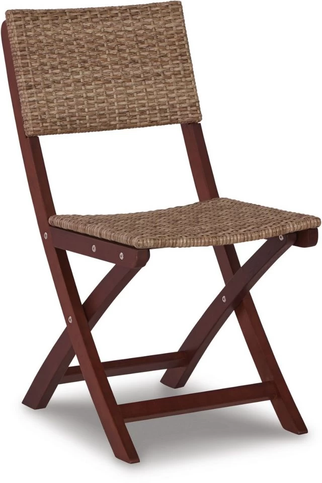 Signature Design By Ashley® Safari Peak 3-Piece Brown Outdoor Chairs With Table Set 4 Signature Design By Ashley® Safari Peak 3-Piece Brown Outdoor Chairs With Table Set - Image 2