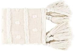 Surya Dallan Cream 50"x60" Throw Blanket