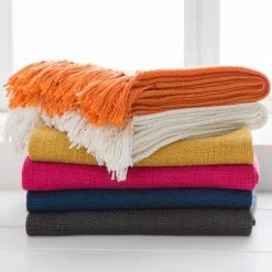 Surya Tilda White 59"x51" Throw Blanket -Furniture Store 7571923a bc74 440d 96a7 34b588e5c3dd