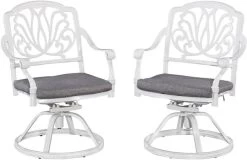 Homestyles® Capri White Swivel Chair With Cushion