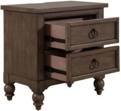 Liberty Americana Farmhouse Dusty Taupe Nightstand -Furniture Store 7671d99a 044f 48dc bcb5 05e79b2d33d9
