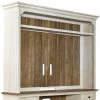 Liberty Farmhouse Reimagined Antique White/Chestnut Entertainment Hutch -Furniture Store 7685ecb5 5c29 4cc4 9aaf 0f590f1dbbf8