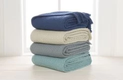 Surya Tressa Navy 50"x60" Throw Blanket -Furniture Store 77473f89 1fc2 4d10 b800 93a5cb98f47d