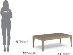 Homestyles® Sustain Gray Outdoor Coffee Table -Furniture Store 77f1018f e48b 4dc3 8474 853d8d53ddbf