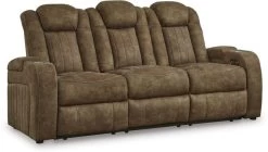 Signature Design By Ashley® Wolfridge Brindle Power Reclining Sofa