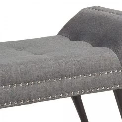 Armen Living Porter Charcoal Ottoman Bench -Furniture Store 7841a9b8 6f7a 4b68 97f2 ecb389cdb2dd