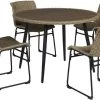 Signature Design By Ashley® Amaris 5-Piece Black/Brown Outdoor Dining Set -Furniture Store 7848ddc7 e39b 40c1 a3ae 2a2359d86935