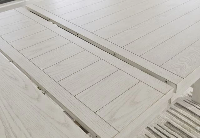 Signature Design By Ashley® Robbinsdale Antique White Counter Height Dining Extension Table 4 Signature Design By Ashley® Robbinsdale Antique White Counter Height Dining Extension Table - Image 2