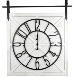 Crestview Collection Barn Time Black/White Wall Clock