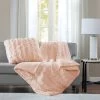 Olliix By Madison Park Ruched Fur Blush 25" X 25" Euro Pillow 2 Olliix By Madison Park Ruched Fur Blush 25" X 25" Euro Pillow -Furniture Store 7a7b6390 4370 407c b609 0f477815a868