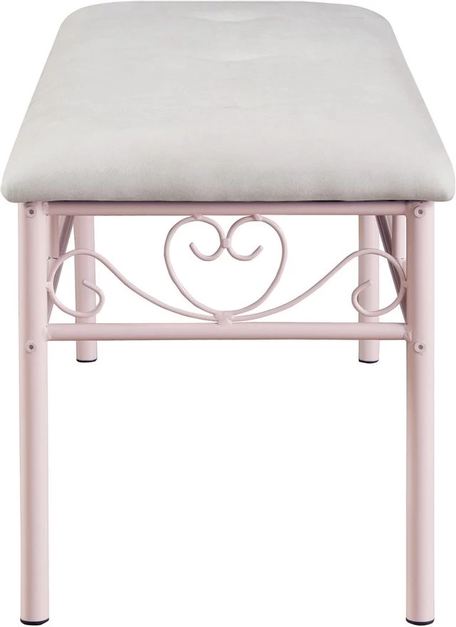 Coaster® Massi Powder Pink Bench 5 Coaster® Massi Powder Pink Bench - Image 3