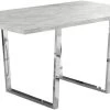 Monarch Specialties Dining Table, 60" Rectangular, Kitchen, Dining Room, Metal, Laminate, Grey, Chrome, Contemporary, Modern -Furniture Store 7ce8dac2 0287 4a3b aa21 095550b8c811