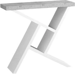 Monarch Specialties Accent Table, Console, Entryway, Narrow, Sofa, Living Room, Bedroom, Laminate, Grey, White, Contemporary, Modern