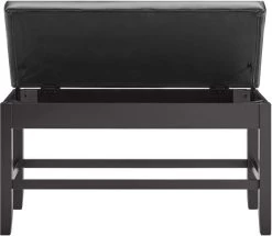 Steve Silver Co. Carrara Black Upholstered Storage Counter Bench -Furniture Store 7ee44c04 2b87 429d 83b1 82c718302cb5