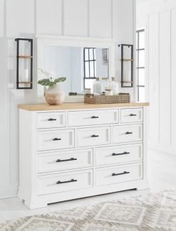 Signature Design By Ashley® Ashbryn White Dresser And Mirror -Furniture Store 7f9ddc00 1b87 43a4 b338 146801b4deda